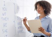 teacher at whiteboard